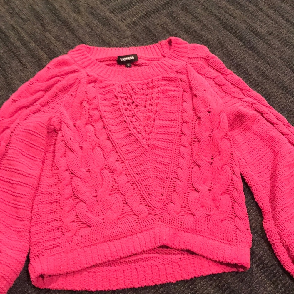 Express pink sweater